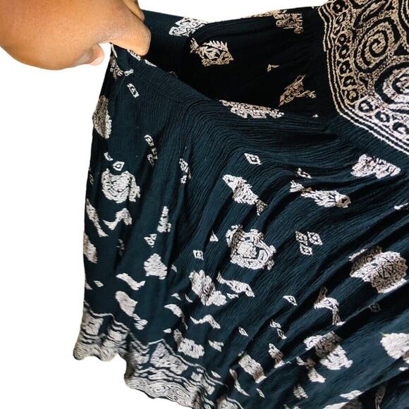 Bila Womens Black Sleeveless Maxi Straight Pencil Dress Hippie Boho Medium - Picture 2 of 7